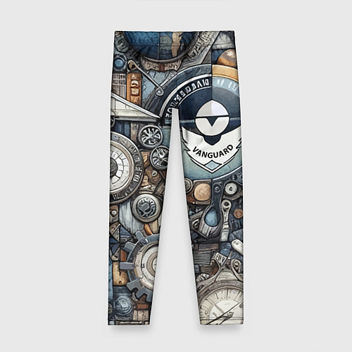 Детские легинсы Механистический паттерн - авангард нейросеть / 3D-принт – фото 1