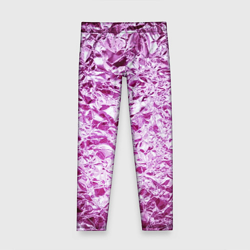 Детские легинсы Сверкающая розовая фактура фольги / 3D-принт – фото 1