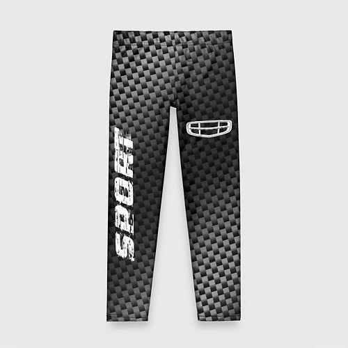 Детские легинсы Geely sport carbon / 3D-принт – фото 1