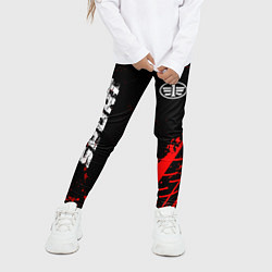 Леггинсы для девочки FAW red sport tires, цвет: 3D-принт — фото 2