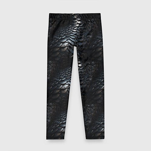 Детские легинсы Блестящая металлическая броня / 3D-принт – фото 1