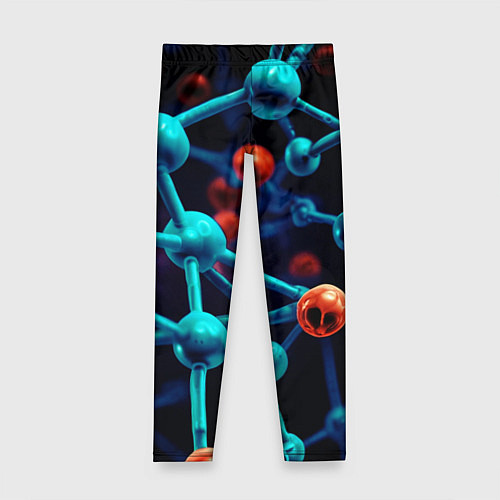 Детские легинсы Молекулы под микроскопом / 3D-принт – фото 1
