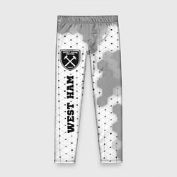 Леггинсы для девочки West Ham sport на светлом фоне по-вертикали, цвет: 3D-принт