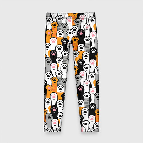 Детские легинсы Кошачьи лапы / 3D-принт – фото 1