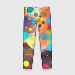 Леггинсы для девочки Акварельная абстракция - нейросеть, цвет: 3D-принт