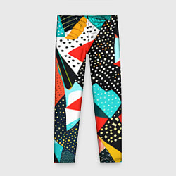 Леггинсы для девочки Abstract patchwork - ai art, цвет: 3D-принт