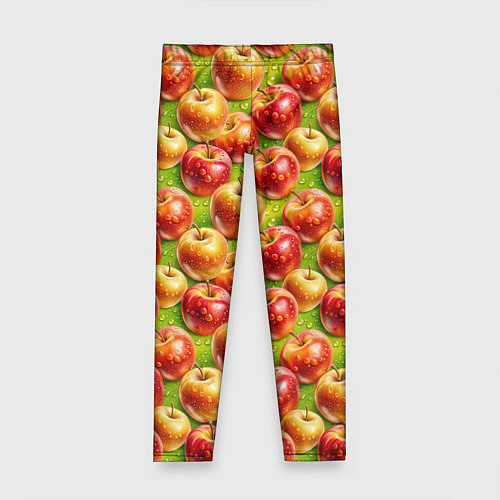Детские легинсы Вкусные яблоки паттерн / 3D-принт – фото 1