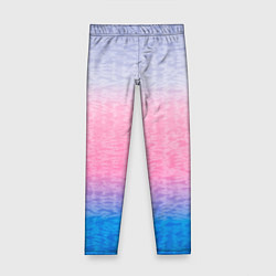 Леггинсы для девочки Tie-dye color gradient: pink-blue, цвет: 3D-принт