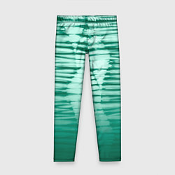 Леггинсы для девочки Tie-dye green stripes, цвет: 3D-принт