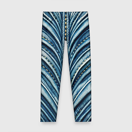 Детские легинсы Вышивка линий на джинсах / 3D-принт – фото 1