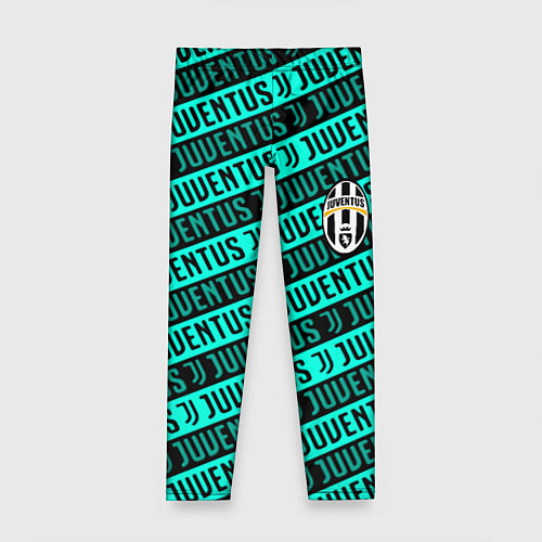 Детские легинсы Juventus pattern logo steel / 3D-принт – фото 1