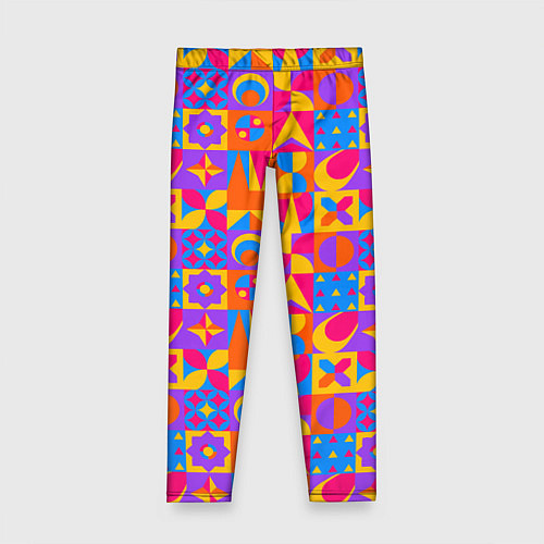 Детские легинсы Нео-гео текстура / 3D-принт – фото 1