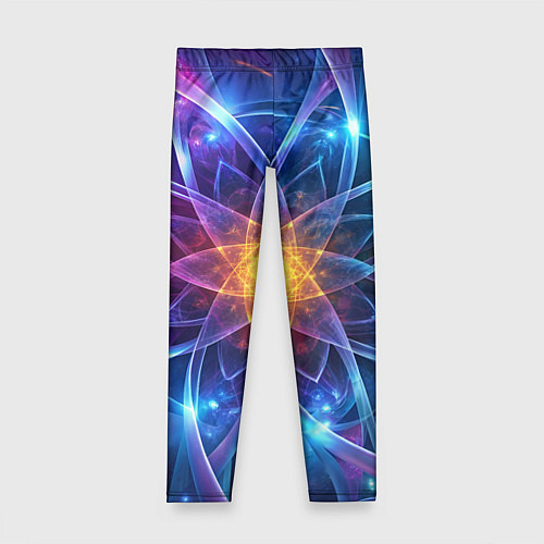 Детские легинсы Космический закрученный узор-лотос: энергия вселен / 3D-принт – фото 1