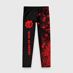 Леггинсы для девочки Gears of War - red gradient по-вертикали, цвет: 3D-принт