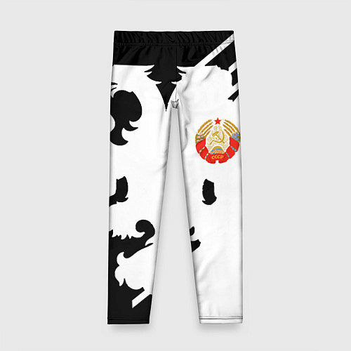 Детские легинсы СССР текстура герб / 3D-принт – фото 1