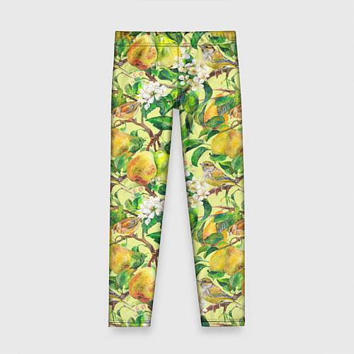 Детские легинсы Птица на грушевом дереве / 3D-принт – фото 1