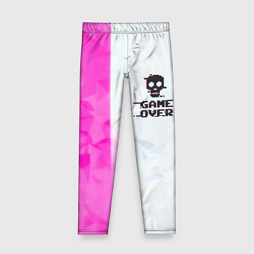 Детские легинсы Game over pink abstraction / 3D-принт – фото 1