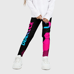 Леггинсы для девочки Deadlock - neon gradient вертикально, цвет: 3D-принт — фото 2