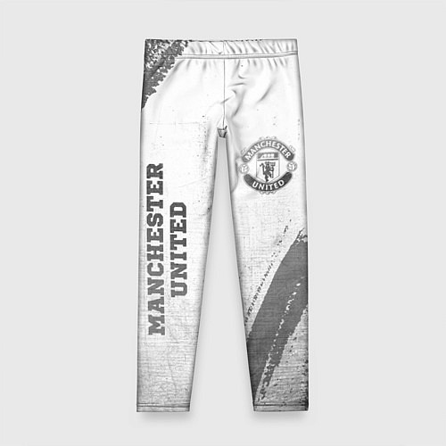 Детские легинсы Manchester United - white gradient вертикально / 3D-принт – фото 1