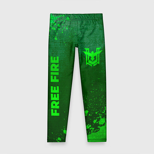 Детские легинсы Free Fire - green gradient вертикально / 3D-принт – фото 1