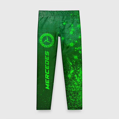 Детские легинсы Mercedes - green gradient по-вертикали / 3D-принт – фото 1