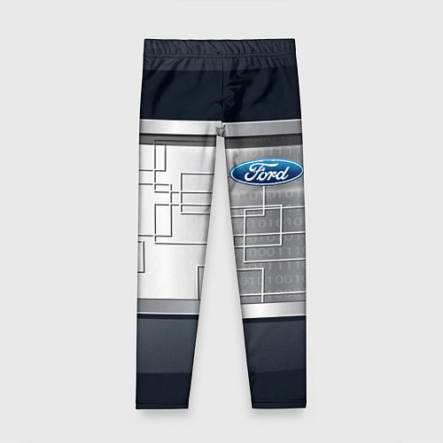 Детские легинсы FORD текстура из метала / 3D-принт – фото 1
