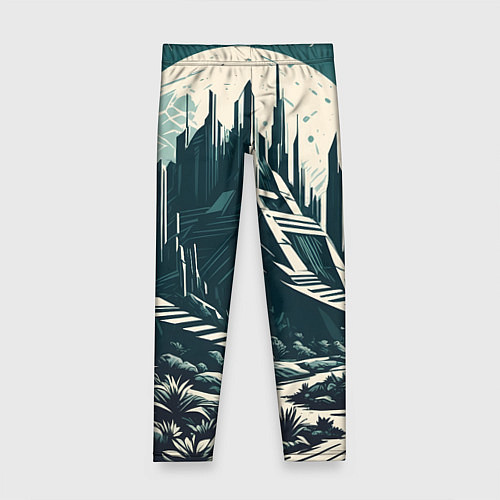 Детские легинсы Фантастика город / 3D-принт – фото 1