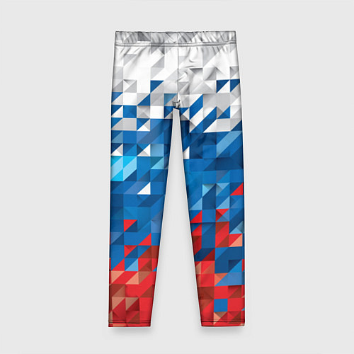 Детские легинсы Пиксельный флаг / 3D-принт – фото 1