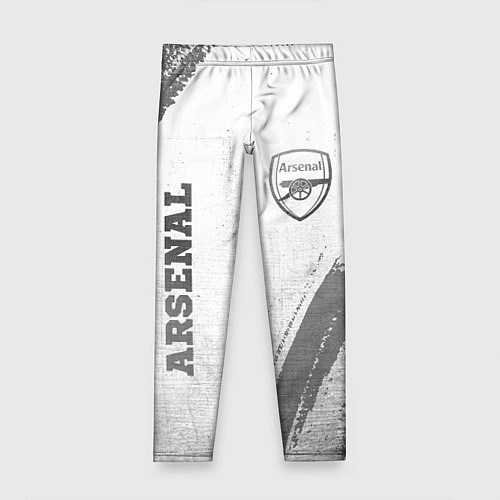 Детские легинсы Arsenal - white gradient вертикально / 3D-принт – фото 1