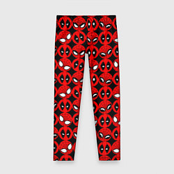 Леггинсы для девочки Дэдпул и Человек паук, цвет: 3D-принт