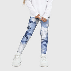 Леггинсы для девочки Альпийский камуфляж, цвет: 3D-принт — фото 2