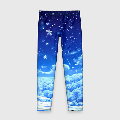 Детские легинсы Заснеженный лес / 3D-принт – фото 1