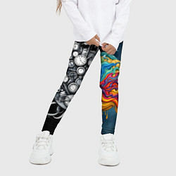 Леггинсы для девочки Креативный мозг, цвет: 3D-принт — фото 2