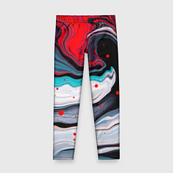 Леггинсы для девочки Флюид арт абстракция, цвет: 3D-принт