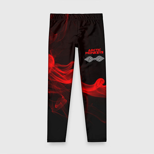 Детские легинсы Arctic Monkeys - красный дым / 3D-принт – фото 1