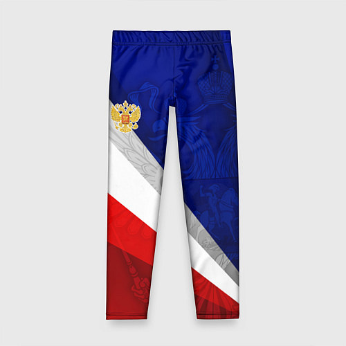 Детские легинсы Герб России - триколор / 3D-принт – фото 1