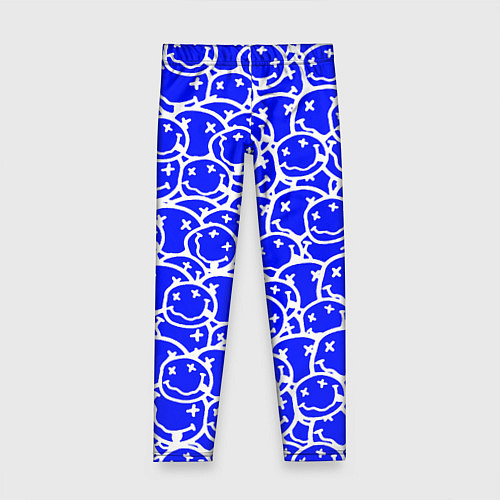 Детские легинсы Nirvana logo blue / 3D-принт – фото 1