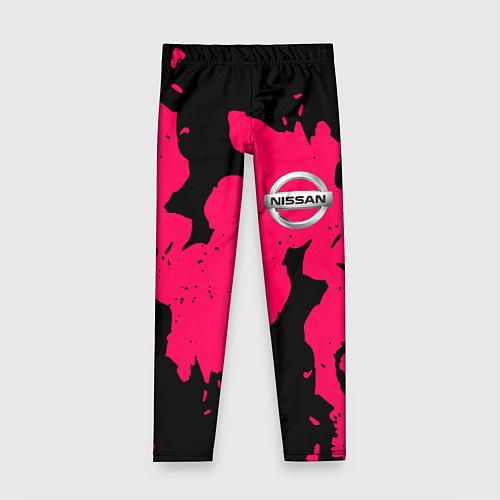 Детские легинсы Nissan fire pink / 3D-принт – фото 1