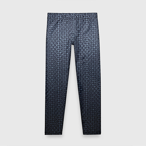 Детские легинсы Тёмный серо-синий градиент текстурированный с узор / 3D-принт – фото 1