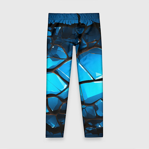 Детские легинсы Синяя текстура объемных плит / 3D-принт – фото 1