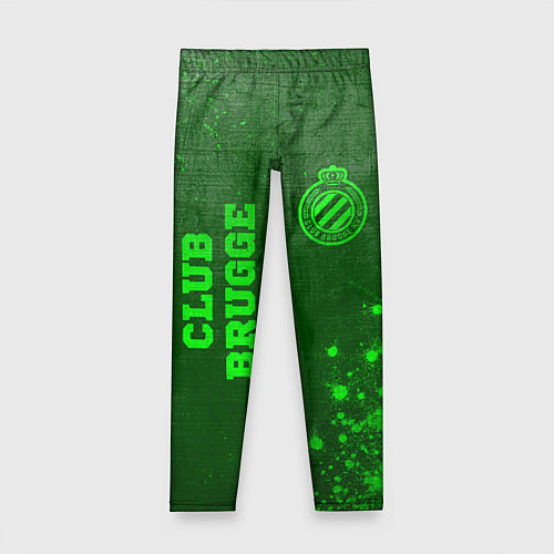 Детские легинсы Club Brugge - green gradient вертикально / 3D-принт – фото 1