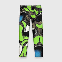 Леггинсы для девочки Объемный камуфляж из слоев, цвет: 3D-принт