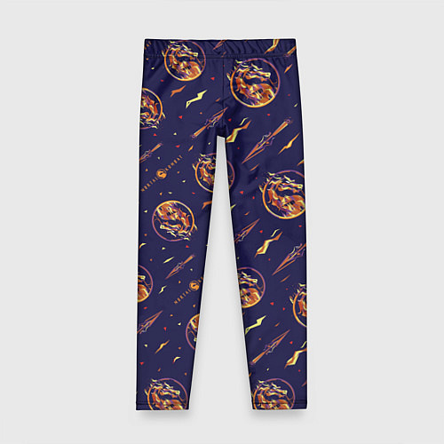 Детские легинсы Mortal Kombat logo pattern / 3D-принт – фото 1