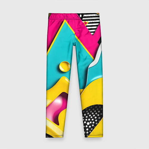 Детские легинсы Праздничная абстракция / 3D-принт – фото 1