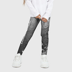 Леггинсы для девочки Lamborghini - grey gradient вертикально, цвет: 3D-принт — фото 2