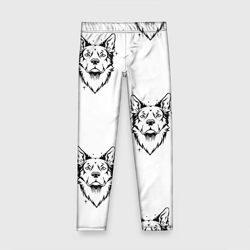 Детские легинсы Голова собаки / 3D-принт – фото 1