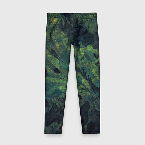 Детские легинсы Абстракция - green camouflage background / 3D-принт – фото 1