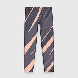 Леггинсы для девочки Перламутровый серый полосы, цвет: 3D-принт