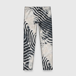Леггинсы для девочки Текстура гранж - абстрактные линии, цвет: 3D-принт
