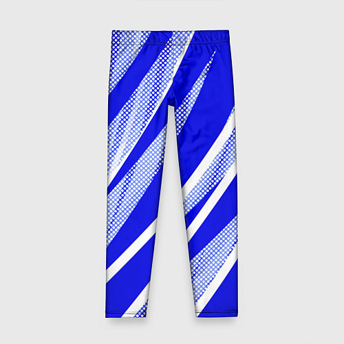 Детские легинсы Абстрактный синий полосатый / 3D-принт – фото 1